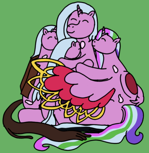 A reference image of a number of Archons with Hyacinth.