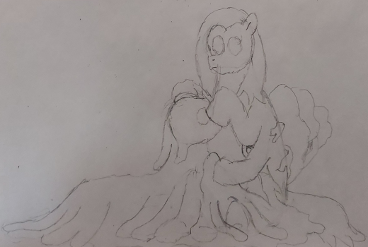 A Cambrian sculpting a lesser titan out of effluvia.