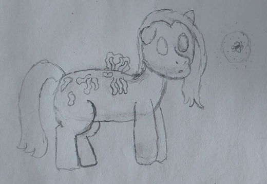 A Delta with a small insect captured in one of its fields.